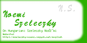 noemi szeleczky business card